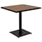 Flash Furniture 30" Square Faux Teak Patio Table & 2 Club Chairs XU-DG-104560062-GG - alternate 3